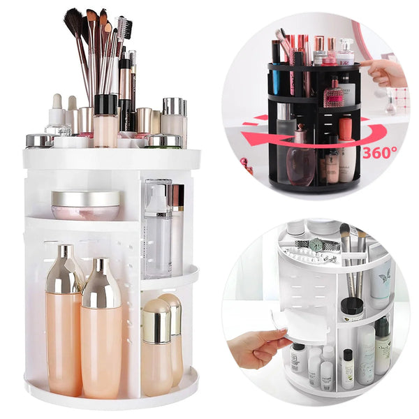 Organizador Porta Maquiagem Giratório 360